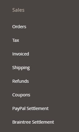 Sales report_Magento