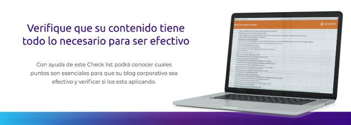 Check list creación de un Blog