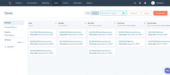 Imagineer-hubspot-PipelineAdministración de pipelines de negocios