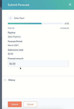 Use the forecast tool_HubSpot
